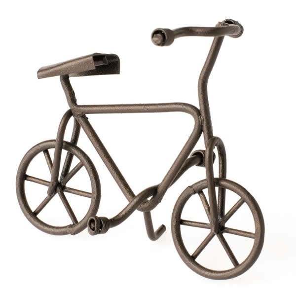 Bicyclette en métal rouille 6.5cm