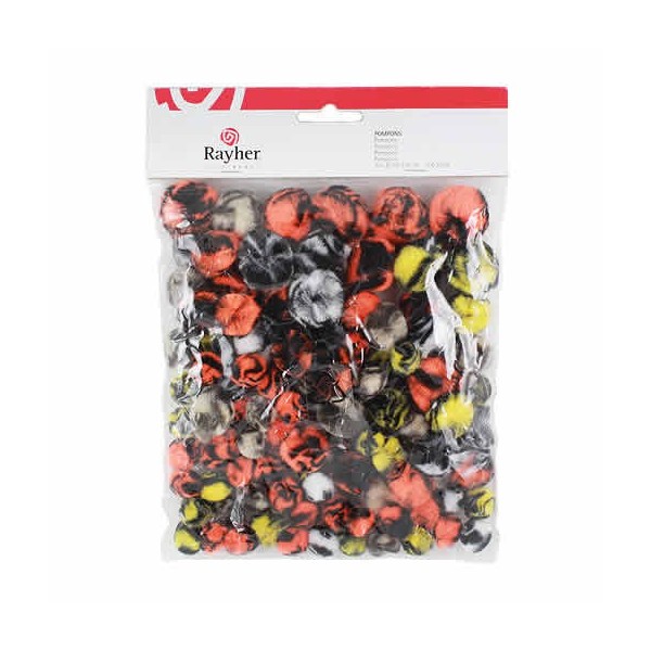 Pompons mix animales, 100 pz