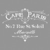Pochoir Café Paris 30.5x30.5cm