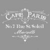 Schablone Café Paris 30.5x30.5cm