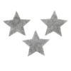Felt stars grey 2.5cm, 15 pcs