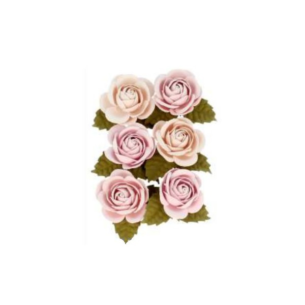 Fleurs en papier Secret Grden  30mm, 6 pcs