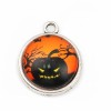 Pendentif en métal et verre Halloween 28x23mm, 3 pcs