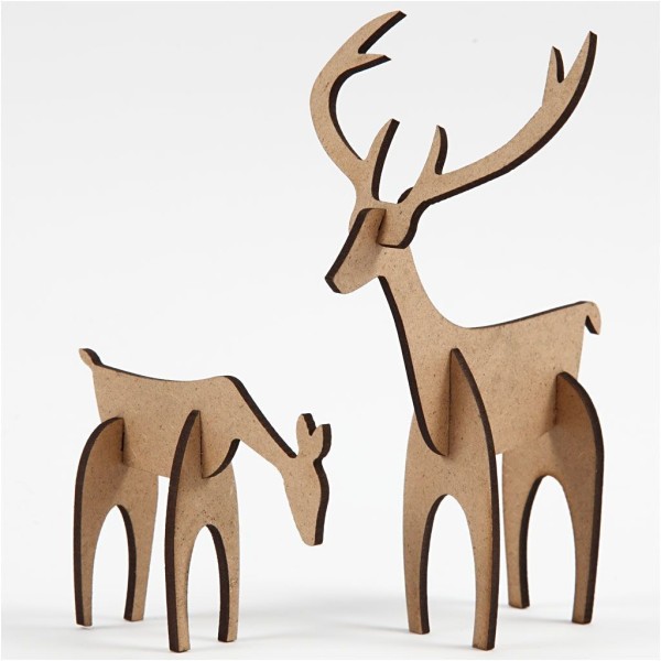 Rennes 3D MDF - H 5+12,5 cm, L 6,5+8 cm, 1 set