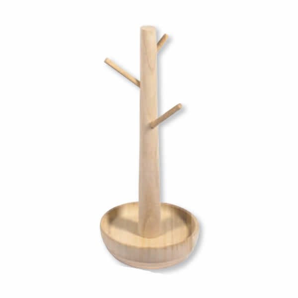 Holz-Schmuckständer, FSC 100%, 13cm ø, natur, 31,5cm