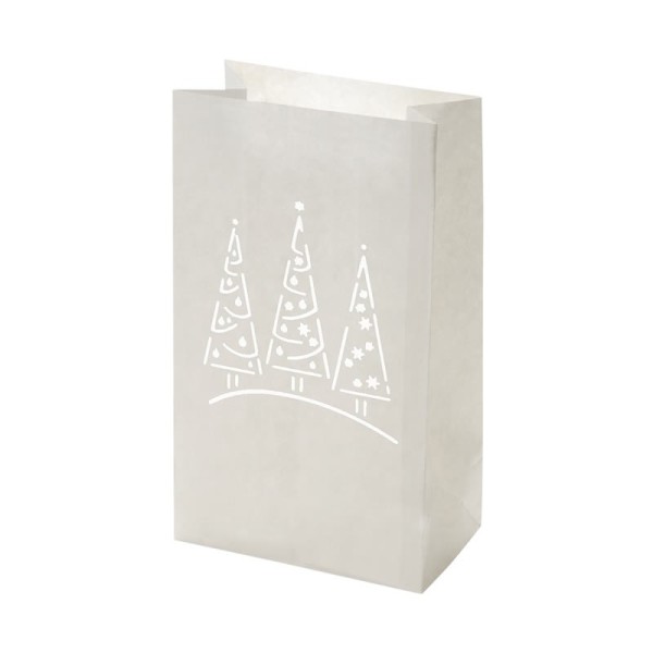 Lanterne papier Luminaria Sapins, 6 pces, 26,5 x 15,5 x 9 cm