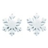 Felt snowflakes 6cm, white, 5 pcs