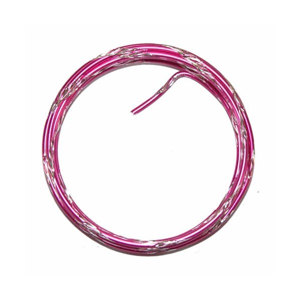 Zweifarbig Alu-Draht Ø 2mm/2m, rosa/silber