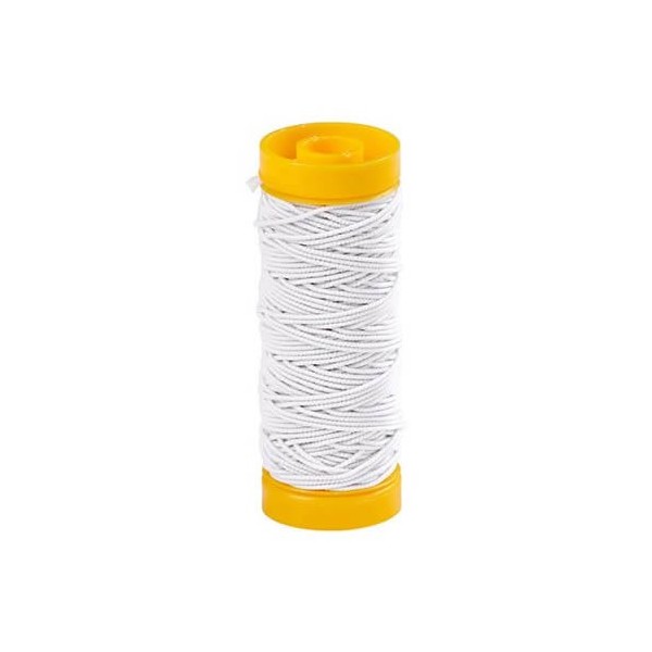 Elastic thread Ø 0.6mm, white