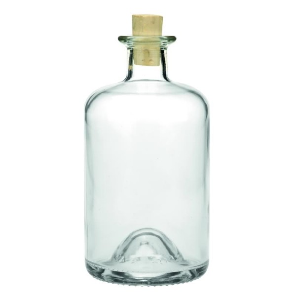 Flacon en verre avec bouchon 500ml, 16x8cm