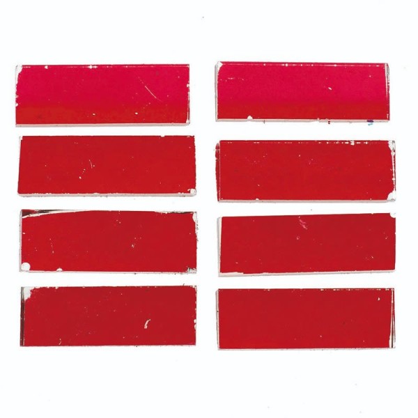 Crackle Mosaic - Piezas 30x10mm, rojo brillante