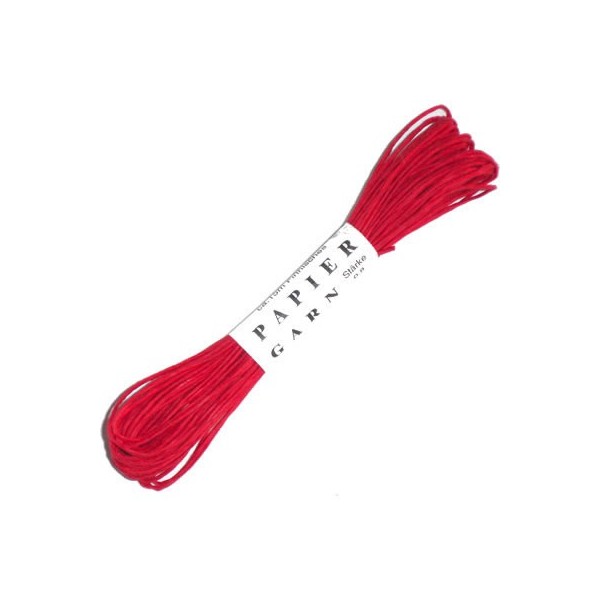 TWISTart - Ficelle de papier, 15m, rouge