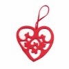 Corazon de fieltro, rojo, 8cm