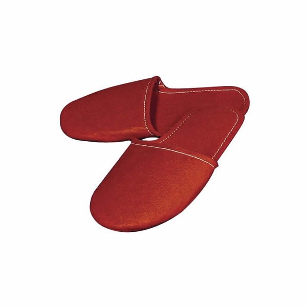 Pantoufles en feutre rouge, 24cm