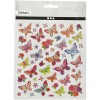 Stickers Papillons, 1 feuille 15x16.5cm