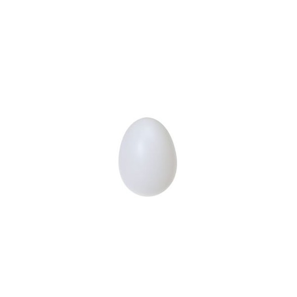 5 Deko-Eier, Kunststoff, weiss, 47x35mm