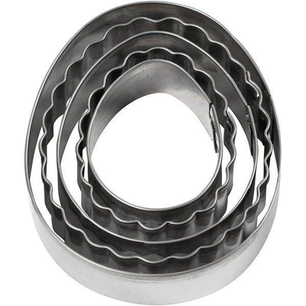 Cookie cutters egg, 8cm, 5 pcs