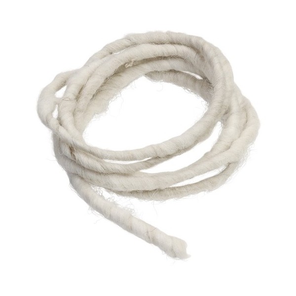 Cordon en laine 2m blanc