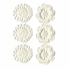 Fleurs crochetées blanc, 4cm, 6 pcs