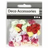 Petites roses en tissu, 14-18mm, 50 pcs