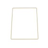 Estructura de metal oro, rectangulo, 15x22.5cm