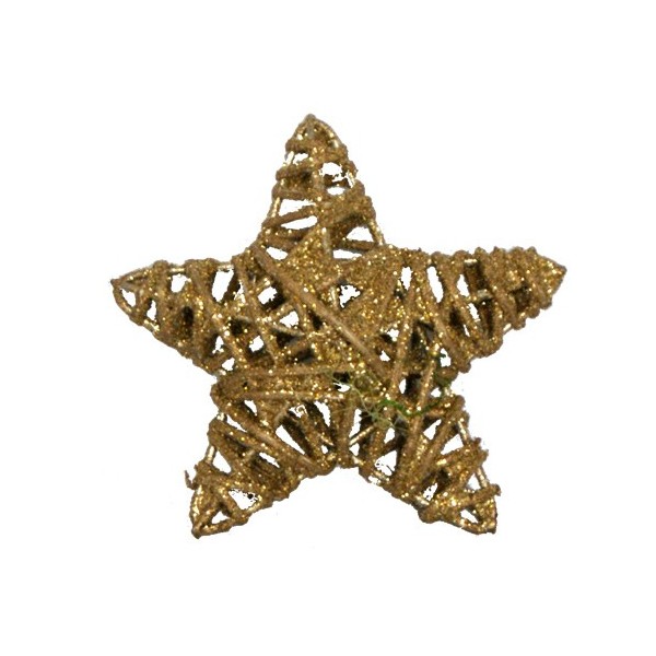 Wire star 8cm gold