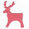 Reindeers red checked, 8cm, 4 pcs