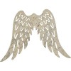 Metal angel wings,  60x75mm, silver, 6 pcs