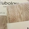 Tube en coton extensible, aspect tricot, 100x8cm, beige