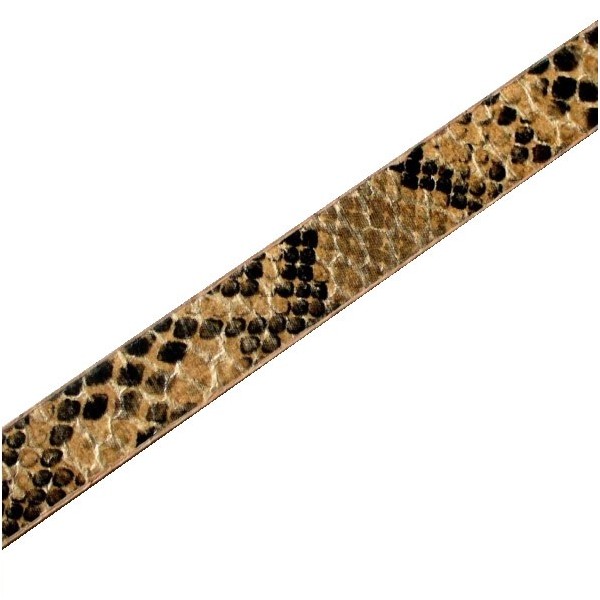 Flat Leather 10mm/1m, snake skin look
