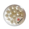 Perles rondes avec rainures, 8mm, 18 pièces