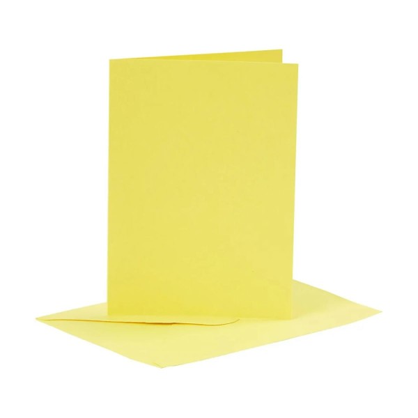 Set 10 cards and envelopes, yellow