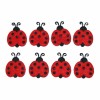 Coccinelles en feutre, rouge/noir, 3cm, 8 pcs