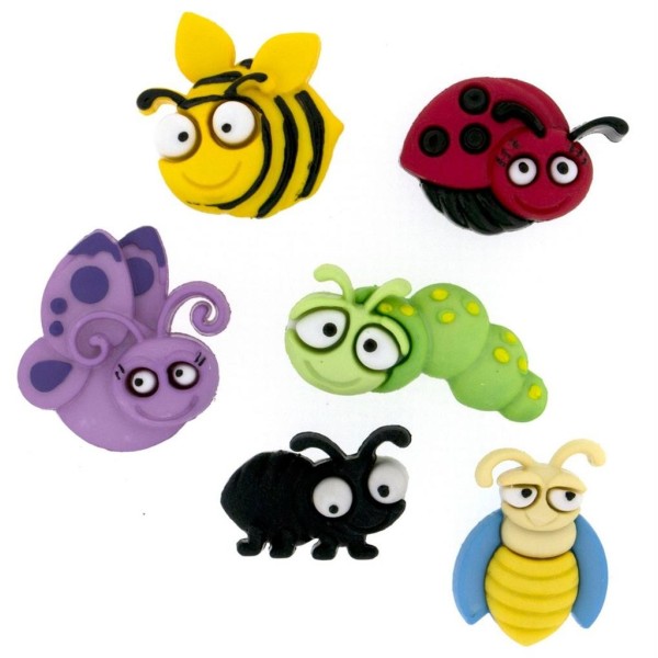 Botones Dress it Up "insectos", 27mm, 5 pz