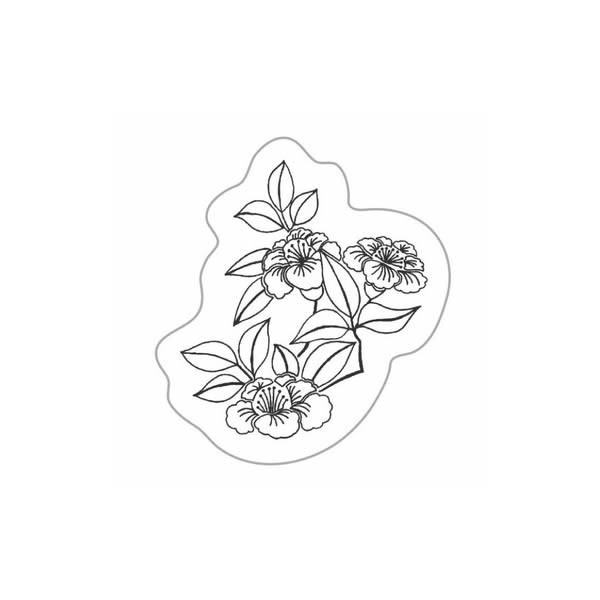 Clear stamp - Chinese flower 45x40mm
