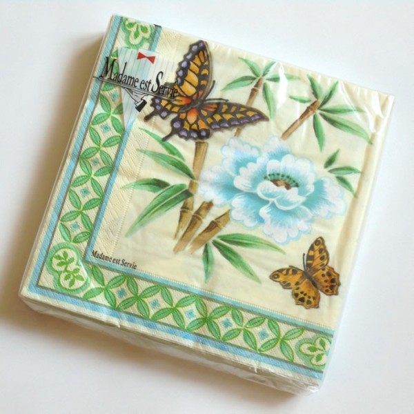 Serviettes Coloured Butterfly, 1 paquet/20 pcs