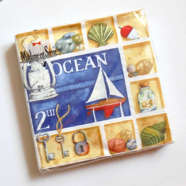 Napkin Ocean, 1 pack / 20 pcs