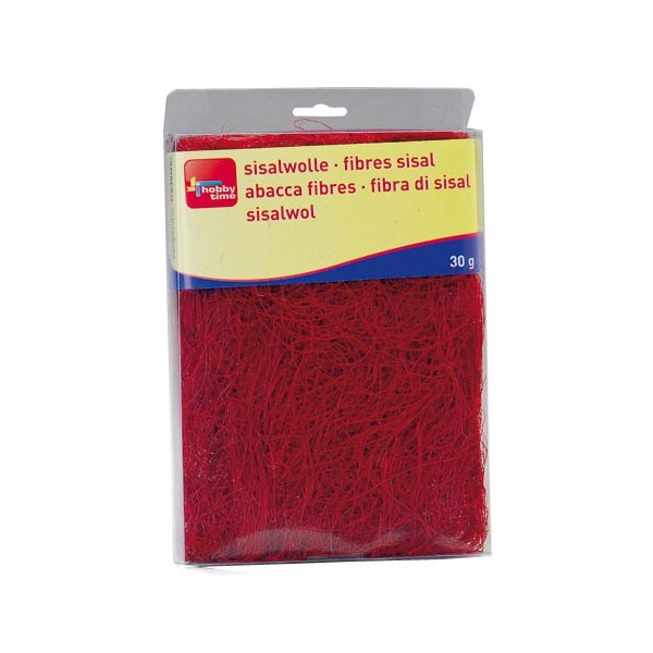 Abaca fibres, red
