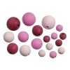 Perles en bois, mix pink, 10-20mm, 22 pièces