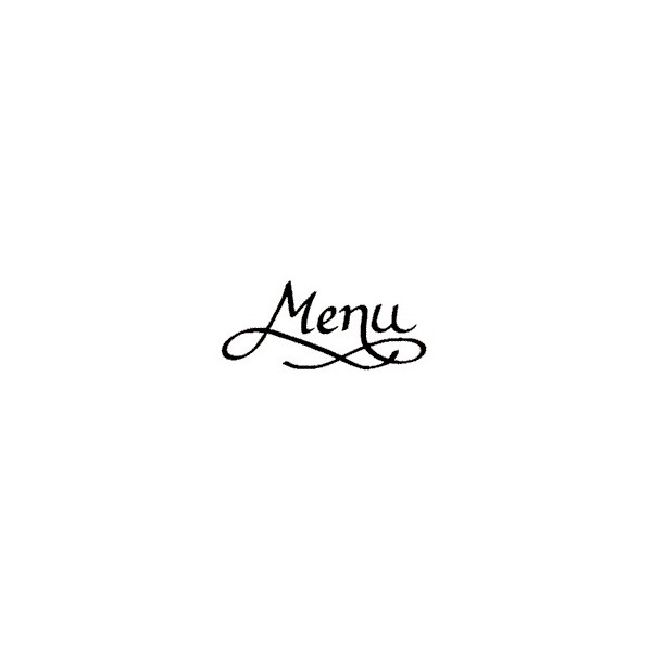 Tampon texte "Menu"