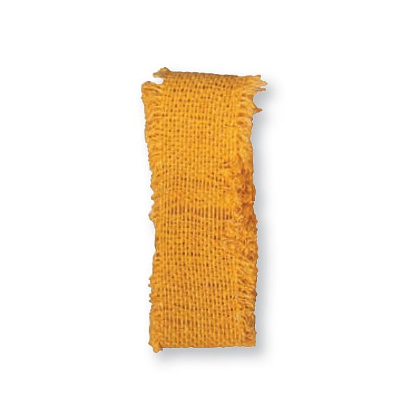 Nature cotton ribbon, 40mm/2m, saffron