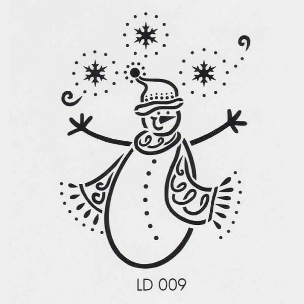 Nellie Snellen - Embossing template snowman 10x8cm