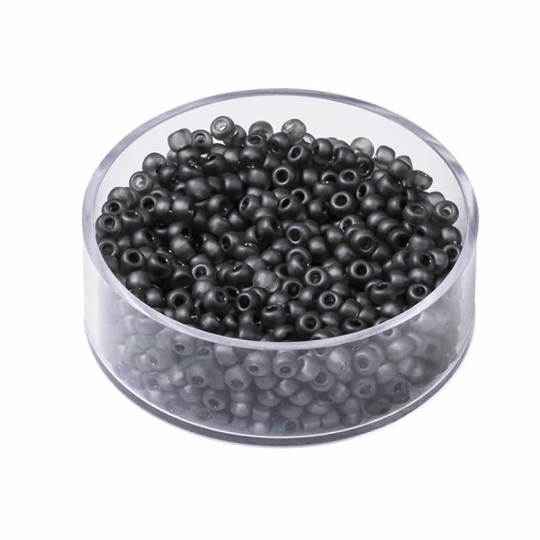 Bohemian Rocailles Beads, 2,5mm, 13 g, grey