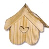 Tiny Wooden bird house 80x75x30mm