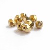 Perles à facettes 6mm, or, 10 pces