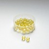 Glasschliff-Perlen 4mm, gelb, +/-44 pces