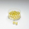 Perles à facettes 6mm, jaune, +/-28 pces