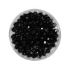 Perles à facettes 4mm, noir, +/-100 pces