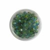 Graphic beads 6mm, blue-yellow, 50 pces