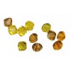 25 Tupies vidrio Swarovski tonos amarillo, 6mm